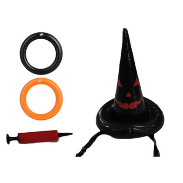 MiniInflat 4 Sets Halloween Party Games Pumpkin Inflatable Hats Ring