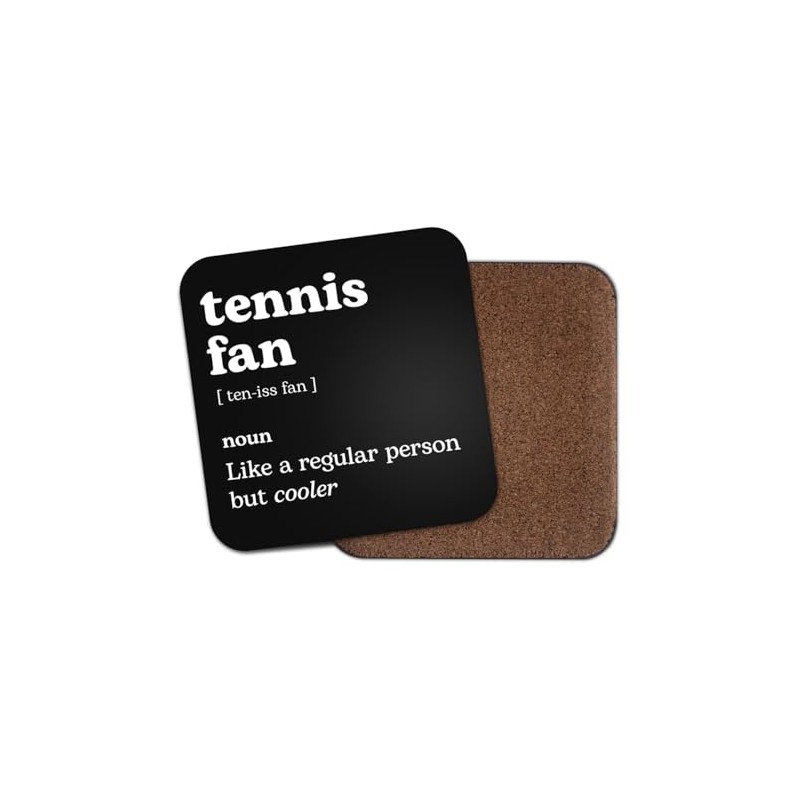 Tennis Fan Square Coaster - Dictionary Regular But Cooler Sport