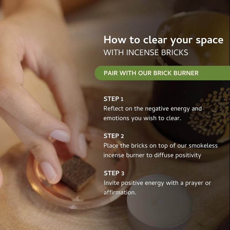 Palo Santo & White Sage Smokeless Incense Bricks & Tree