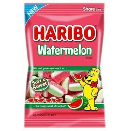 Haribo Watermelon Gummy Candy, 4.1oz Bag (Pack of 12)