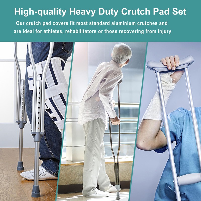 Replacement Crutch Pads 6 Pieces Crutch Accessory Replacement Kit with
