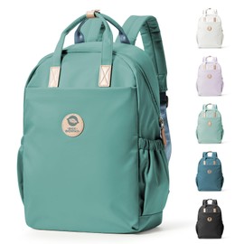 HYC00 School Backpack Womens Casual Daypack Backpack for School Waterproof School Bags for Girls Teenager Rucksack College Backpack High School Backpack Bookbag Fit 14 Inch Laptop Rucksack,Dark Green