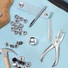 Snap Fastener Kit, 200 Sets 15mm Metal Sew-on Snap Fasteners