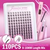 JIMIRE Lash Clusters Kit Manga Cluster Lashes Natural Look Wispy