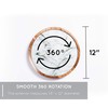 Lazy Susan Turntable - 2in1 Acacia Wood and Removable Glass