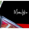 Rainbow Animated Design Mom Life Car Decal - 7.5'' White