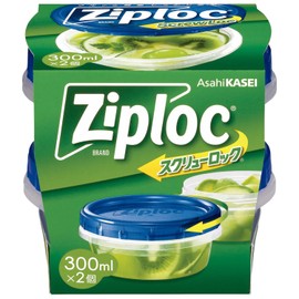 ジップロック スクリューロック 300ml×2個 フタねじ式 密閉保存容器 (2)