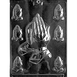 Grandmama's Goodies R031 Asst. Praying Hands Chocolate Candy Soap Mold with Exclusive Molding Instructions