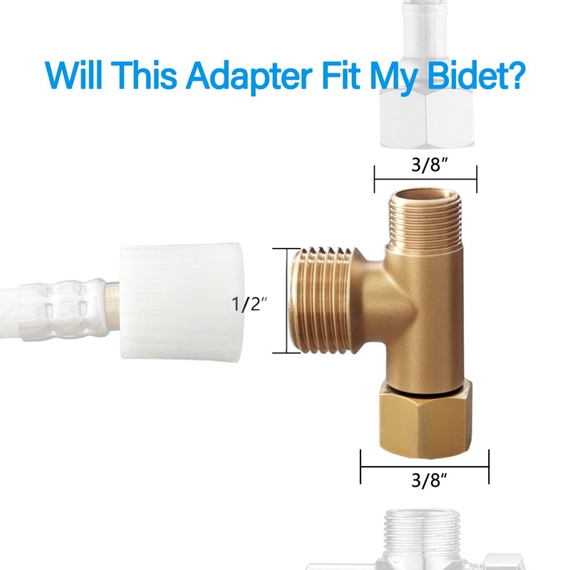 Bidet T Adapter Compatible with Toto Fit Washlets for Skirted