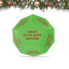 NEXT STOP M Santa Swap Gift Exchange Dice Game - 2025 Christmas Party Dice for Fun Family & Friends Gatherings, Exchange, and Festive Party Supplies (1pcs, 12-Sided)