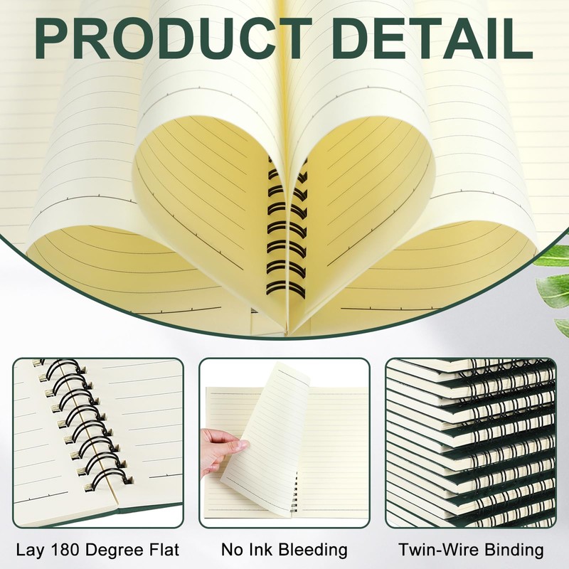 Yahenda 54 Pcs Spiral Notebook Bulk A5 Journal Lined 8.3''