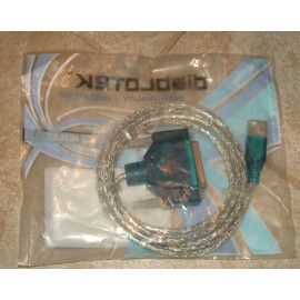 Diablotek Cable USB to DB25 Female Parallel Adapter Cable New in Package 6 Ft High Speed