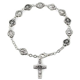 Rosary Metal Bracelet Pope Francis Beads The Original Pope Francis Cross by Vedele