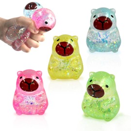 4PCS Colorful Cute Stress Balls Set| Kawaii Fidget Squeeze Balls| Sensory Squeeze Toy| Cute Stuffed Animal |Easter Basket Stuffing, Fidget Classroom Prize Party Favors Toys