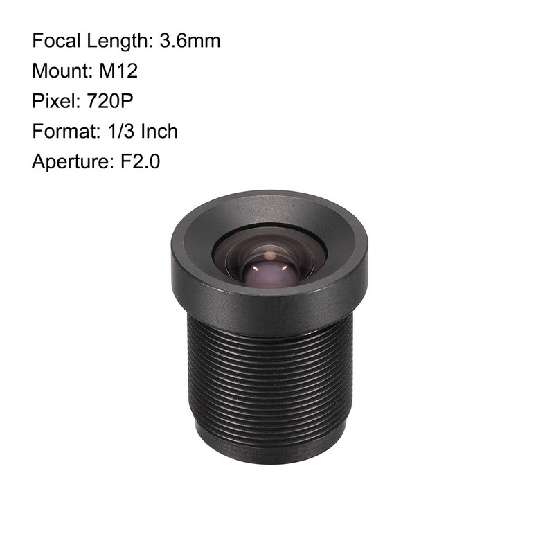 sourcing map 2 Pcs CCTV Camera Lens 3.6mm Focal Length