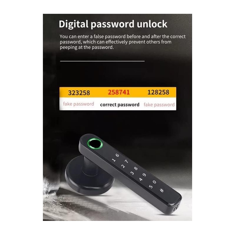 Smart Lock - Fingerprint 4-in-1 Keyless Entry Electronic Door Handle
