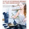 Kitchen Utensils Set-12 Pieces Silicone Cooking Utensils Set (Dishwasher Safe)