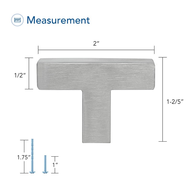 Ravinte 10 Pack Brushed Nickel Kitchen Cabinet Handles Single Hole