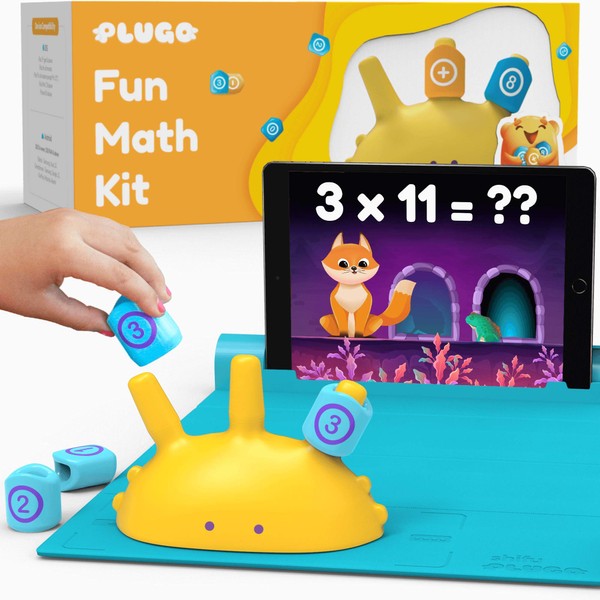 Shifu Plugo Count - Math Game with Stories & Puzzles - Ages 5-10 - STEM Toy | Augmented Reality Based Cool Math Games for Boys & Girls (App Based)