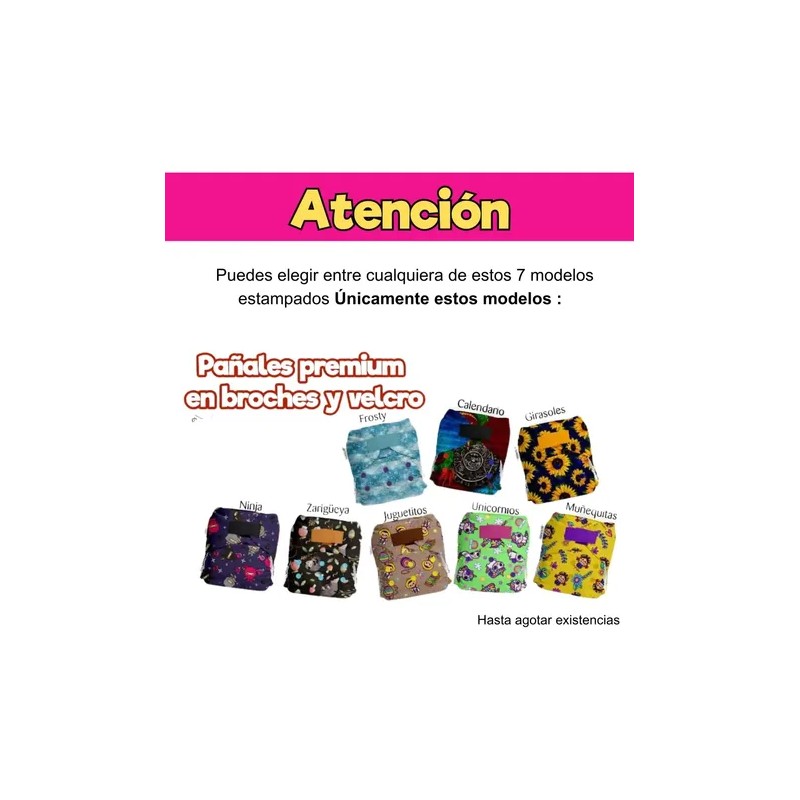 Pañales Ecológicos De Tela Ecopipo 3 Estampados