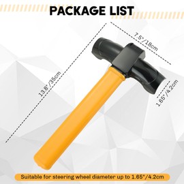 weyleity Universal Car Steering Wheel Lock | Heavy Duty Rotary Auto Lock with Adjustable Length, Steering Wheel Lock Anti-Theft Device for Trucks, Vans, and SUVs