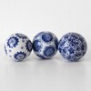 Prodbuy Set of 3 Small Deco Balls Blue & White