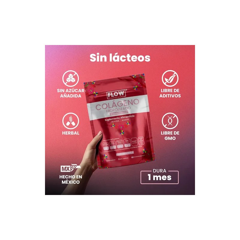 Colágeno Hidrolizado Con Mangostán 500 Grs Flow
