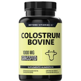 Beyond Vitamins | Calostro Bovino Grass Fed de Libre Pastoreo 1000 mg, Bovine Colostrum de Calidad Certificada (180 Cápsulas)