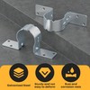 20 PCS Fence Post Brackets, 2-3/8 Steel to Wood Fence