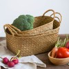 Seagrass Woven Baskets for Storage Natural Shelf Basket with Handle