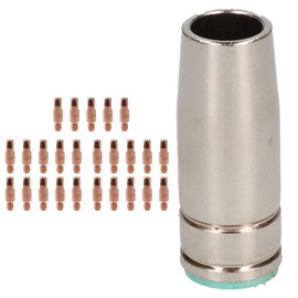 1 Shroud & 25 x 1.0mm Contact Tips MIG Welding Binzel Style Euro Torch MB25