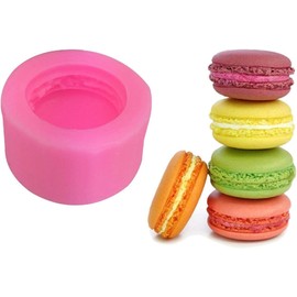 Molde de silicona macarrón 3D para fondant, moldes para hornear hamburguesas macarón, molde para velas, herramientas para hacer galletas de magdalenas, decoración de tartas/cupcakes, chocolate,