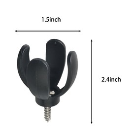 MEETOOT 4PCS 6cm Black 4 Forks Golf Mini Petal Putter Picker Golf Ball Pickup Jaw Suction Cup Tools Golf Product