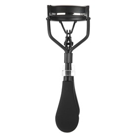 Rizador Profesional de Pestañas con Diseño Ergonómico y Almohadilla de Anillo de Silicona para Rizado de Pestañas sin Pinchazo - Herramienta de Rizado de Pestañas de Ojo de Acero Inoxidable en Negro para Todas las Formas de los Ojos (BLACK)