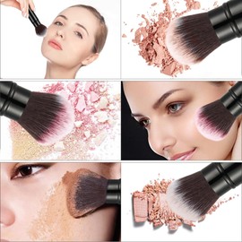 aninako Makeup Brush, Powder Brush, Makeup Brush, Face Brush, Multi-Color Selection, Strong Adsorption, Portable, Shrink Brush, Face Powder, 360°, High Density Bristles, Loose Powder, Blush, Makeup, Apply to Cosmetics (Cat's Claw Brush - Purple)