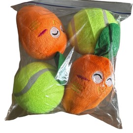 ApexHive Interactive Dog Chew Toy Set - Durable Squeaky Tennis Ball & Carrot Design for Teeth Cleaning, Pet Grinding, and Playtime Fun - Perfect for Small to Large Dogs