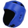 Boxing Helmet PU Leather Adjustable Head Guard Sanda Kickboxing Training