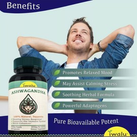 500 Mg Para Controlar El Estrés Y El Apetito: Nervio Adaptógeno Ashwagandha