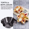 2 Pcs Tortilla Shell Maker, 6" Non-Stick Carbon Steel Fluted