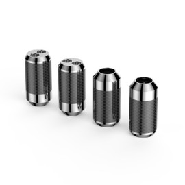 Tertullus Speaker Cable Splitter 1 to 2 Carbon Fibre Black for Cables up to Diameter 16.0 mm x 2 Outputs Stainless Steel Intelligent Cable Guide for Cables (16 mm to 2 x 6 mm) Pack of 4