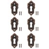 FUXXER® Set of 6 Antique Key Signs and Lock Rosettes,