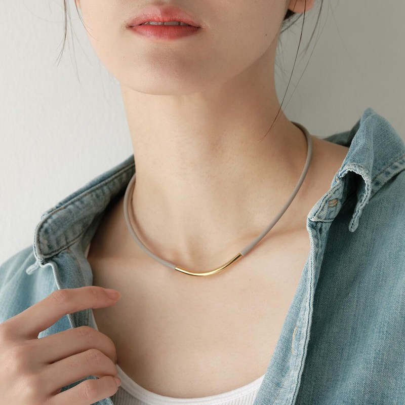 [Lieri] Loop Necklace, Magnetic Necklace, Ladies Choker Type, Women, Ladies,