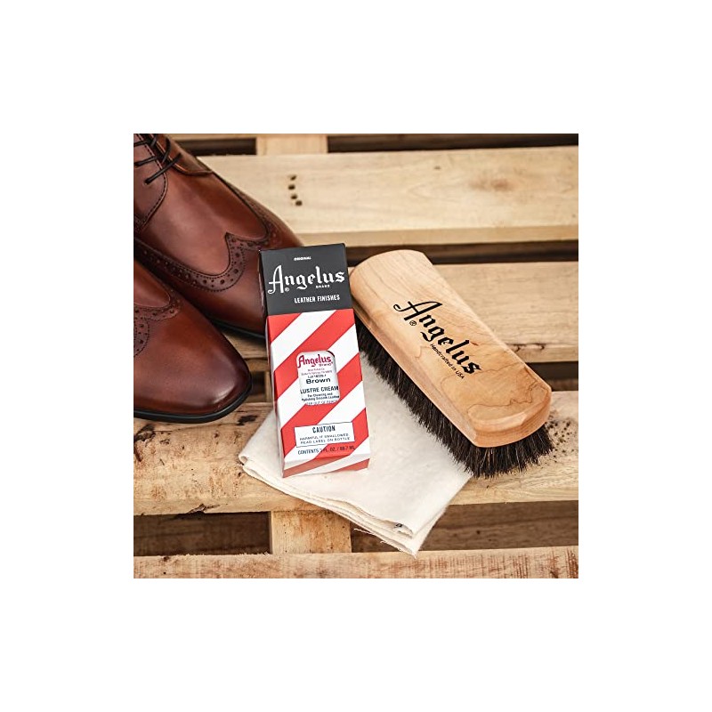 Angelus Leather Lustre Cream - English Tan 3 oz.