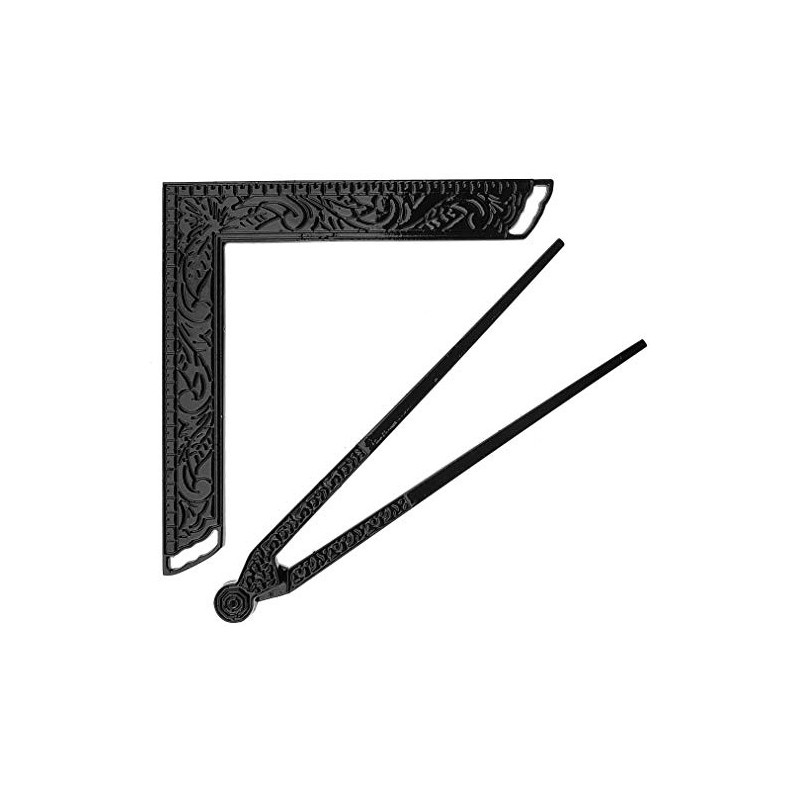 Masonic Lodge Ceremonial Black 6" INCH Large Freemason Square and