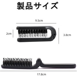 Men's Hair Brush, Pig Bristle, Hair Brush, Hair Brush, Pig Hair, Foldable, Anti-Static, Comb, Scalp Massage, Comb, Portable Brush, Improve Hair Quality, Glossy, Smooth and Beautiful, Suitable for All