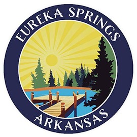 Lake Dock - Eureka Springs - Arkansas 3.5" Window Car Truck Sticker Decal Vacation Adventure Theme Novelty Applique