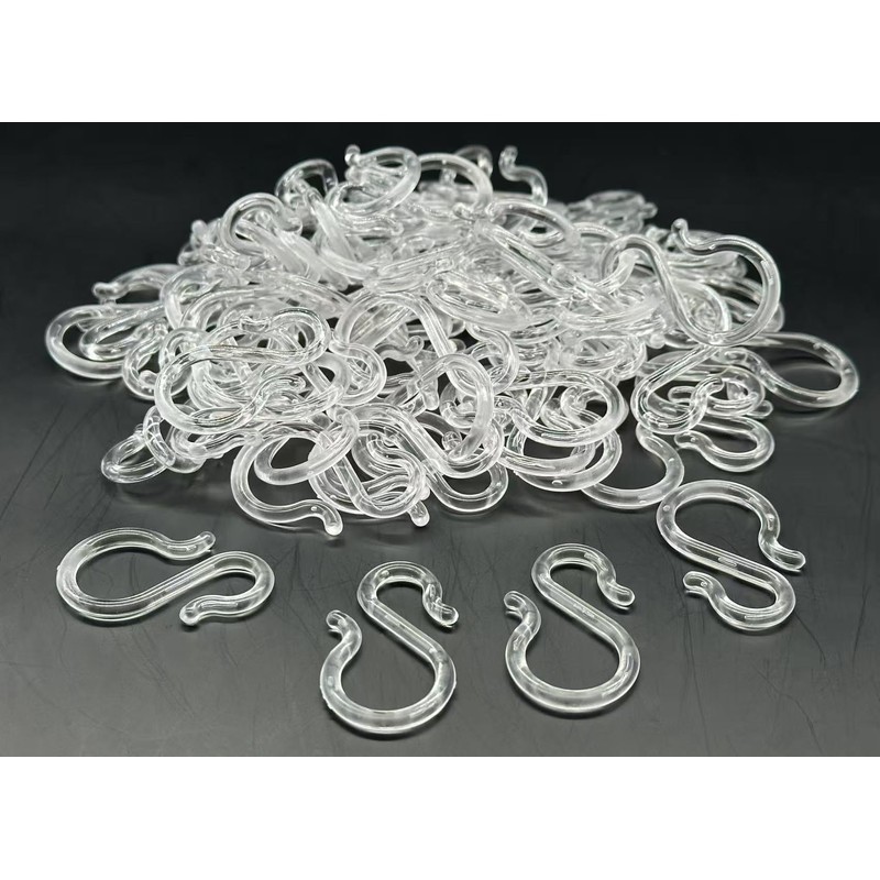 ZIOJOVK 50PCS 1.7Inch Clear Plastic Punch Bowl Cup S Hooks