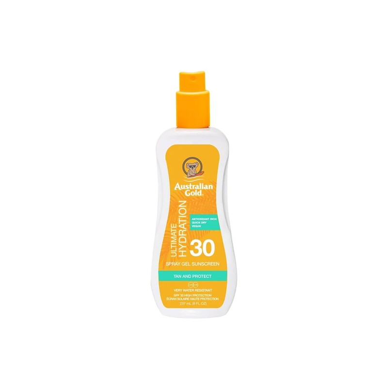 Australian Gold Spray Gel Sunscreen, SPF 30, 8 Ounce |