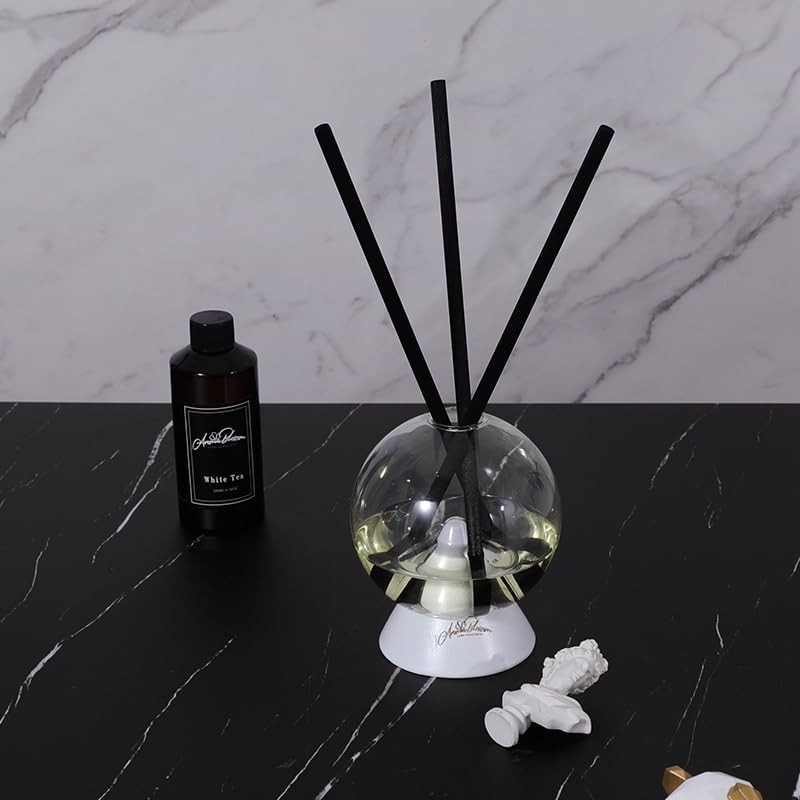 Aroma Blossom Luxury Reed Diffuser-Onyx Collection-White 200ML