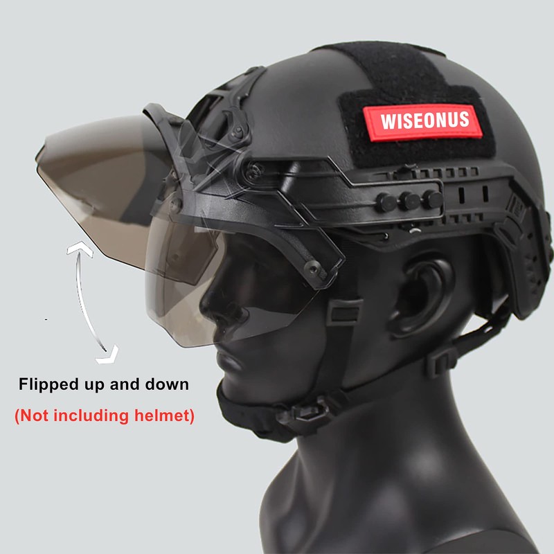 WISEONUS Universal Tactical Helmet Goggles Removable Airsoft Helmet Goggles Paintball